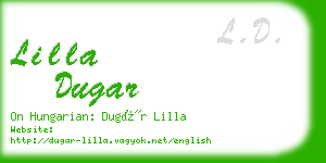 lilla dugar business card